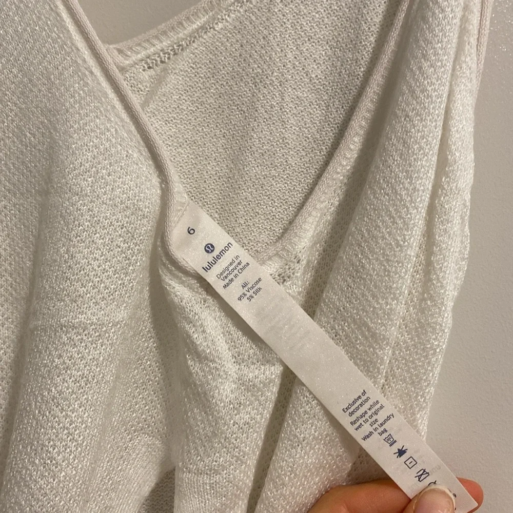Lululemon Tank Top It’s A Tie Tank White Knit